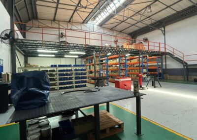 Mezzanine floor in warehouse