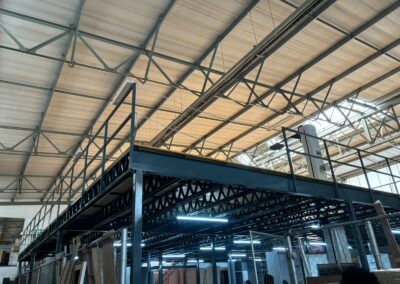 Mezzanine floor in warehouse